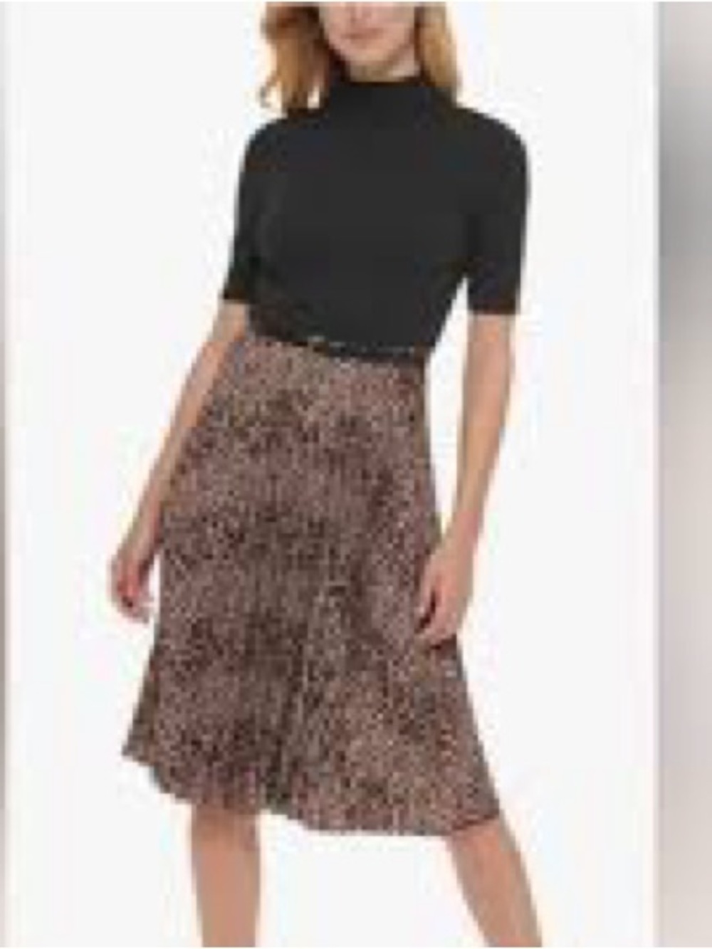 Tommy Hilfigure Leopard Print A-Line dress/Midi Skirt - Brown, Size 2